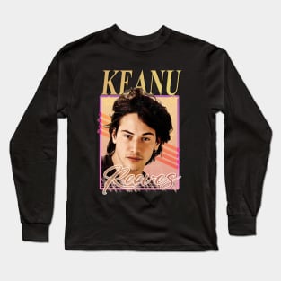 Keanu Reeves || Retro art || 90s Long Sleeve T-Shirt
